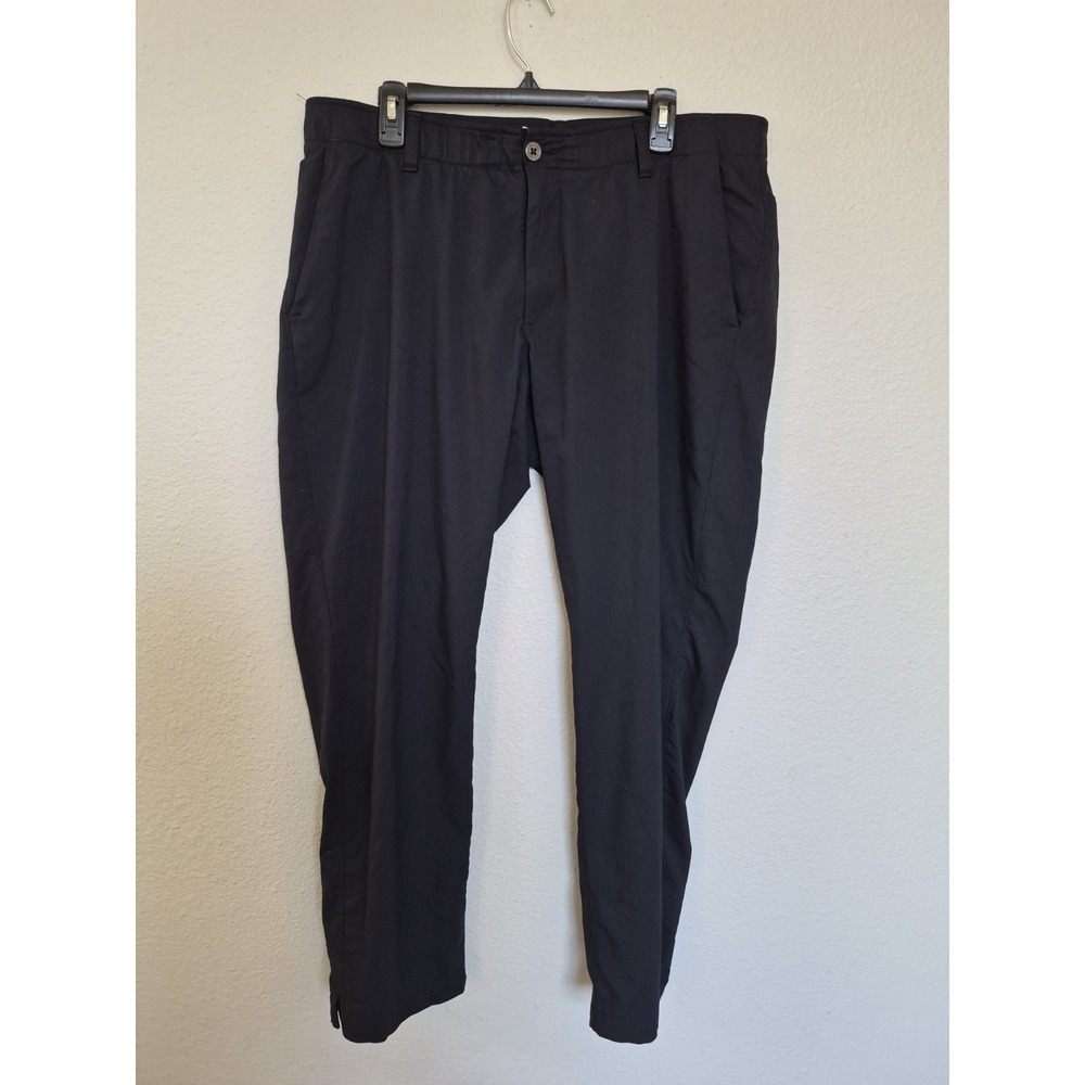 Under Armour Pants Mens 38x32 Black Loose Fit Performance Golf Chino Lightweight